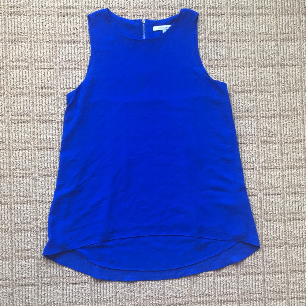 blue satin blouse